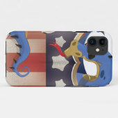Coques Case-Mate iPhone Bouclier Vintage USA Dragon (Dos (Horizontal))