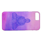 Coques Case-Mate iPhone Bouddha assis sur la lessive aquarelle (Dos (Horizontal))