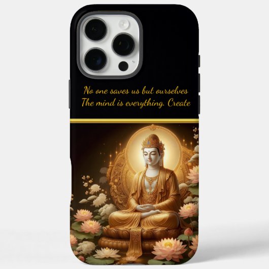 Coques Case-Mate iPhone Bouddha au milieu de fleurs de lotus. (Verso)