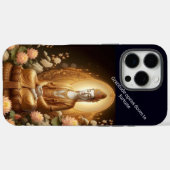 Coques Case-Mate iPhone Bouddha au milieu de fleurs de lotus. (Verso (horizontal))