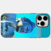 Coques Case-Mate iPhone bouddha bleu (Verso (horizontal))
