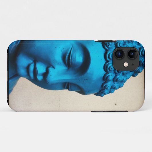 Coques Case-Mate iPhone Bouddha bleu (Dos (Horizontal))