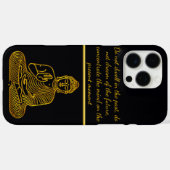 Coques Case-Mate iPhone Bouddha d'or en Pose de Calme (Verso (horizontal))