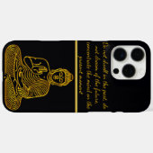 Coques Case-Mate iPhone Bouddha d'or en Pose de Calme (Verso (horizontal))