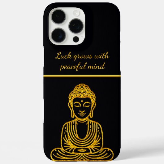 Coques Case-Mate iPhone Bouddha d'or en position pacifique (Verso)