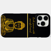 Coques Case-Mate iPhone Bouddha d'or en position pacifique (Verso (horizontal))