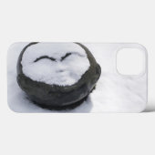 Coques Case-Mate iPhone Bouddha heureux avec masque de neige (Verso (horizontal))