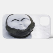Coques Case-Mate iPhone Bouddha heureux avec masque de neige (Verso (horizontal))