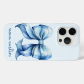 Coques Case-Mate iPhone Boue Bleue tendance personnalisée avec le nom Mono (Verso (horizontal))