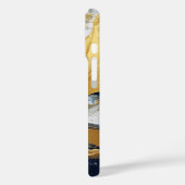 Coques Case-Mate iPhone Bouffée en or et bleu (Verso / Gauche)