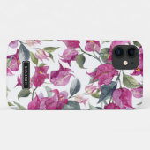 Coques Case-Mate iPhone Bougainvilliers d'aquarelle violet Motif personnal (Dos (Horizontal))