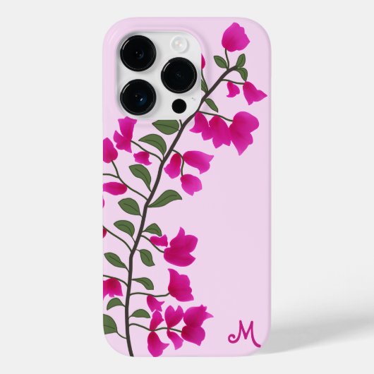 Coques Case-Mate iPhone Bougainvilliers rose Fuchsia (Verso)