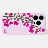 Coques Case-Mate iPhone Bougainvilliers rose Fuchsia (Verso (horizontal))