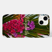 Coques Case-Mate iPhone Bougainvilliers rouges roses Fleurs Palms Tropical (Verso (horizontal))