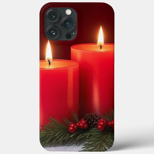 Coques Case-Mate iPhone Bougies romantiques de Noël (Verso)