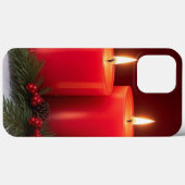 Coques Case-Mate iPhone Bougies romantiques de Noël (Verso (horizontal))