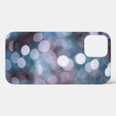 Coques Case-Mate iPhone Boukeh gris bleu, arrière - plan abstrait. (Verso (horizontal))