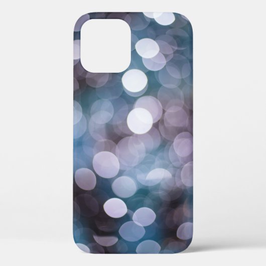 Coques Case-Mate iPhone Boukeh gris bleu, arrière - plan abstrait. (Verso)