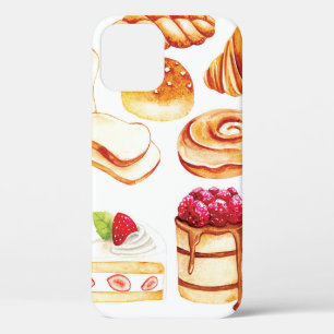 Case-Mate iPhone Case Boulangerie vintage et pâtisserie à l'eau couleur