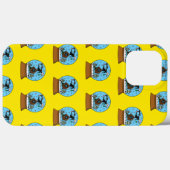 Coques Case-Mate iPhone Boule à neige avec merle qui chante (Verso (horizontal))