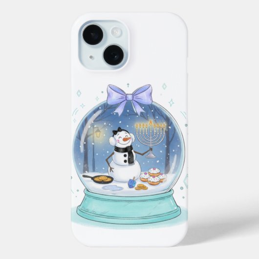 Coques Case-Mate iPhone Boule à neige de Hanouka (Verso)