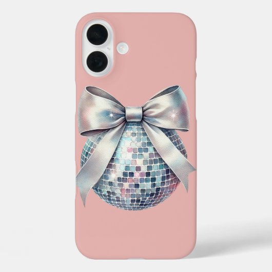 Coques Case-Mate iPhone Boule de disco rose (Verso)
