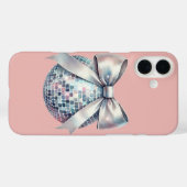 Coques Case-Mate iPhone Boule de disco rose (Verso (horizontal))