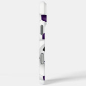 Coques Case-Mate iPhone boule de football noir violet monogrammed (Verso / Droite)