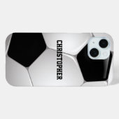 Coques Case-Mate iPhone Boule de football personnalisable (Verso (horizontal))