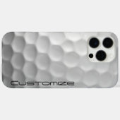 Coques Case-Mate iPhone Boule de golf avec texte personnalisé (Verso (horizontal))
