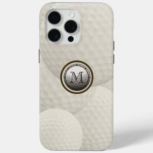 Coques Case-Mate iPhone Boule de golf Monogram (Verso)