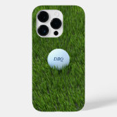 Coques Case-Mate iPhone Boule de golf papa de Golfer dans le Monogramme ro (Verso)