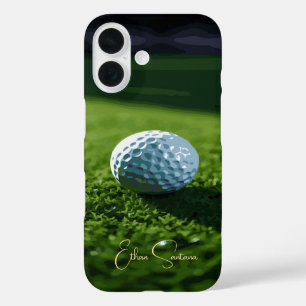 Coques iPhone 16 Boule de golf sur l'herbe