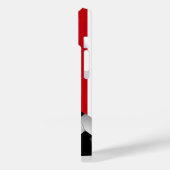 Coques Case-Mate iPhone Boule de soccer personnalisée en bandes rouge et b (Verso / Gauche)