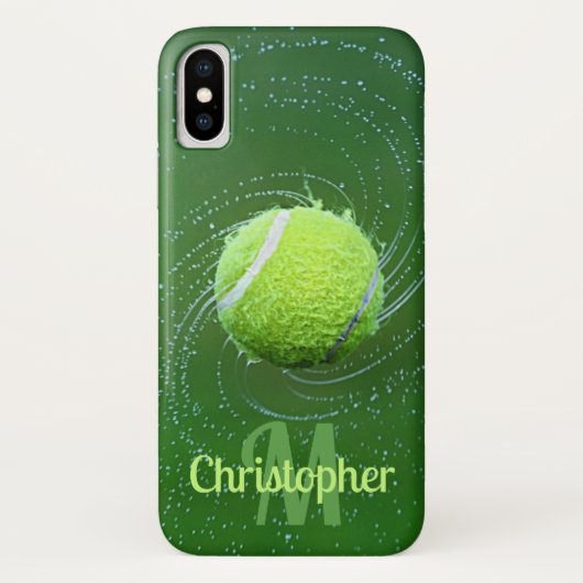 Coques Case-Mate iPhone Boule de Tennis Jaune personnalisée (Dos)