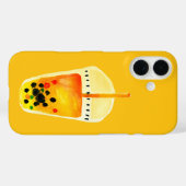 Coques Case-Mate iPhone Boule de thé boba aquarelle art (Verso (horizontal))