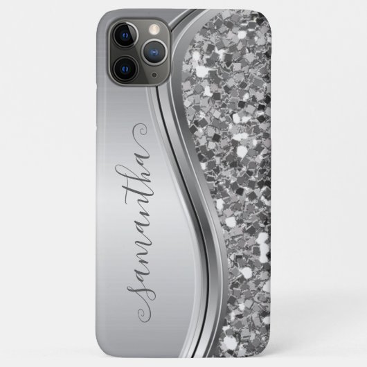 Coques Case-Mate iPhone Boule d'étincelle en argent manuscrite personnalis (Dos)