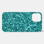 Coques Case-Mate iPhone Boule Turquoise, étincelle et parties scintillant (Verso (horizontal))