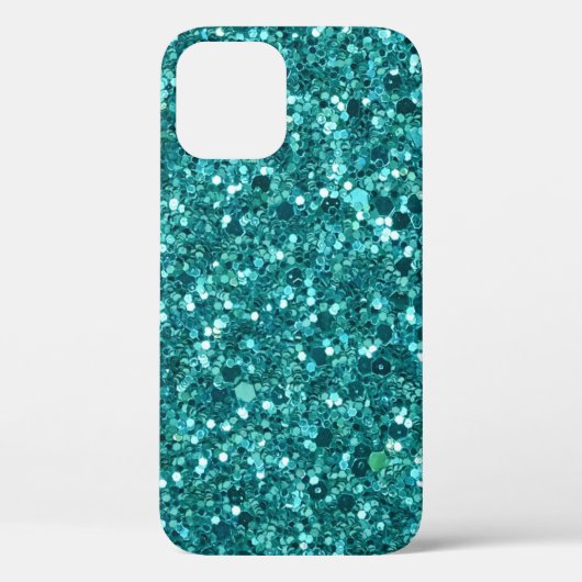 Coques Case-Mate iPhone Boule Turquoise, étincelle et parties scintillant (Verso)