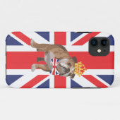 Coques Case-Mate iPhone Bouledogue anglais avec la couronne et la cravate (Dos (Horizontal))
