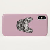 Coques Case-Mate iPhone Bouledogue de hippie (Dos (Horizontal))