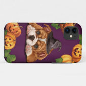Coques Case-Mate iPhone Bouledogue de l'anglais de Halloween (Dos (Horizontal))