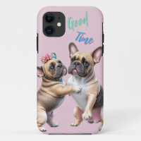 Bouledogue français amoureux Saint-Valentin