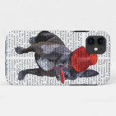 Coques Case-Mate iPhone Bouledogue français avec le casquette et la (Dos (Horizontal))