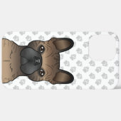 Coques Case-Mate iPhone Bouledogue français bringé / Frenchie Chien mignon (Retour (horizontal))