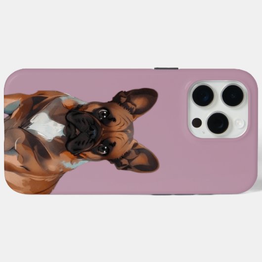Coques Case-Mate iPhone Bouledogue français cartoon (Verso (horizontal))