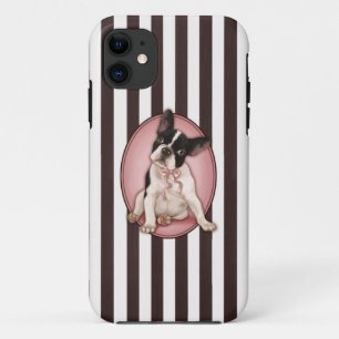 Etui iPhone Case-Mate Bouledogue français chic et rayures classiques
