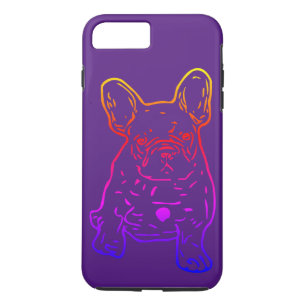 Case-Mate iPhone Case Bouledogue français cœur néon French Bulldog