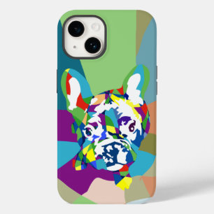 Coque Pour iPhone 14 Bouledogue français coloré et fantaisiste