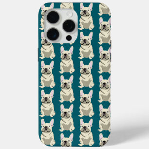 Coque iPhone 15 Pro Max Bouledogue Français Crème
